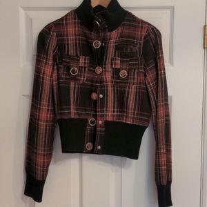 Plaid Bomber Jacket